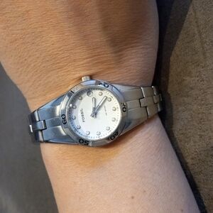 Vintage FOSSIL 10 ATM water resistant stainless steel watch